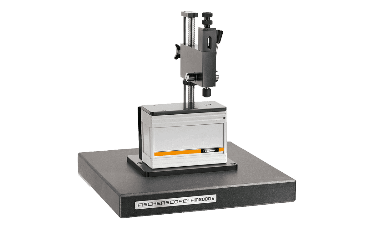 The FISCHERSCOPE® HM2000 S uses the instrumented indentation test method according to DIN EN ISO 14577 and ASTM E 2546.