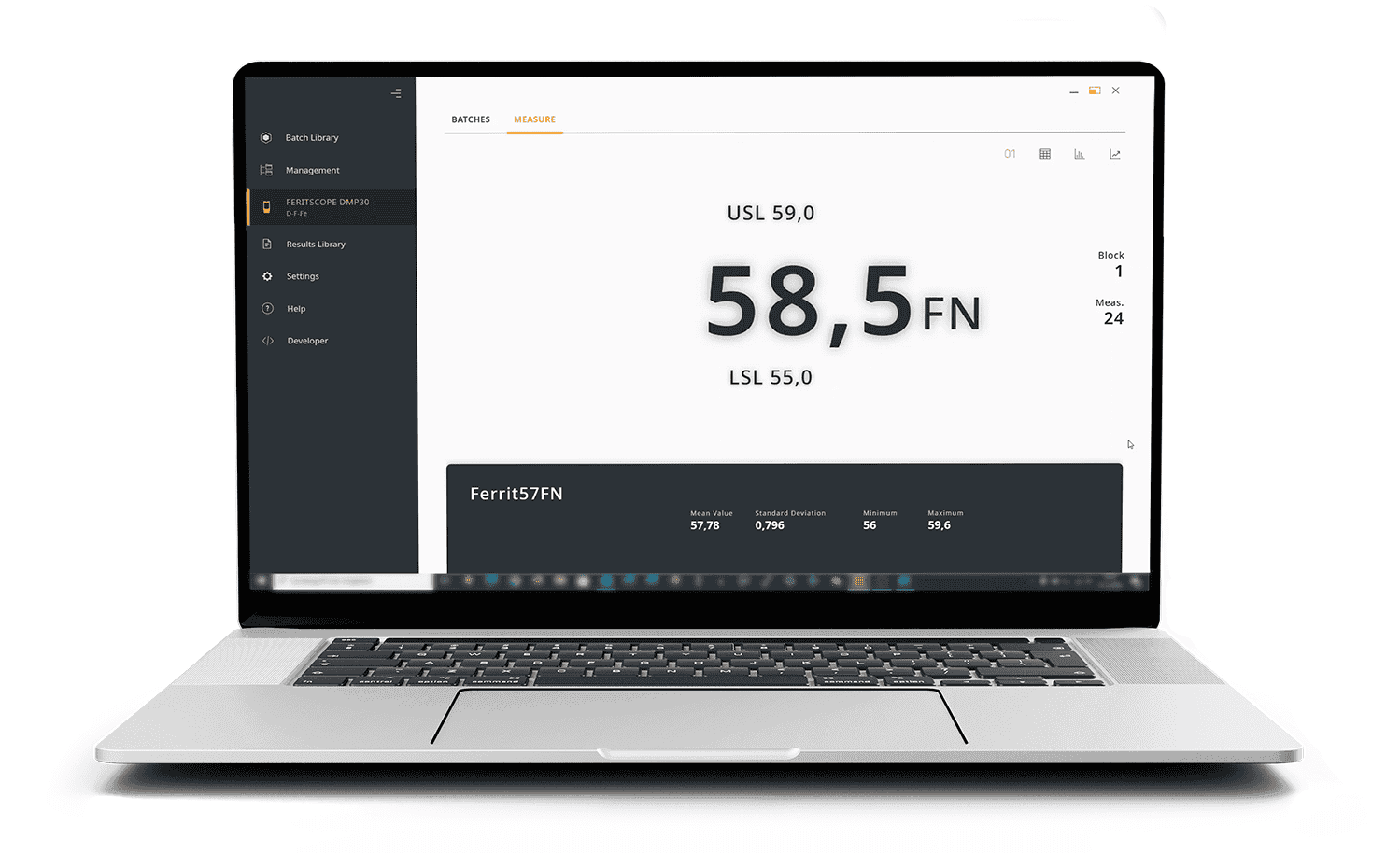 The FISIQ® T is the most intuitive software in tactile coating thickness measurement. Transferring, evaluating and exporting your data has never been easier.
