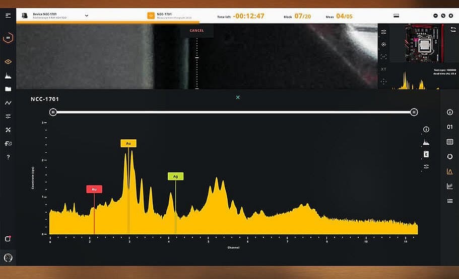 The spectrum mode, based on artificial intelligence, makes the analysis and comparison of the spectrums easier and more convenient and offers the option for fast bulk analysis.